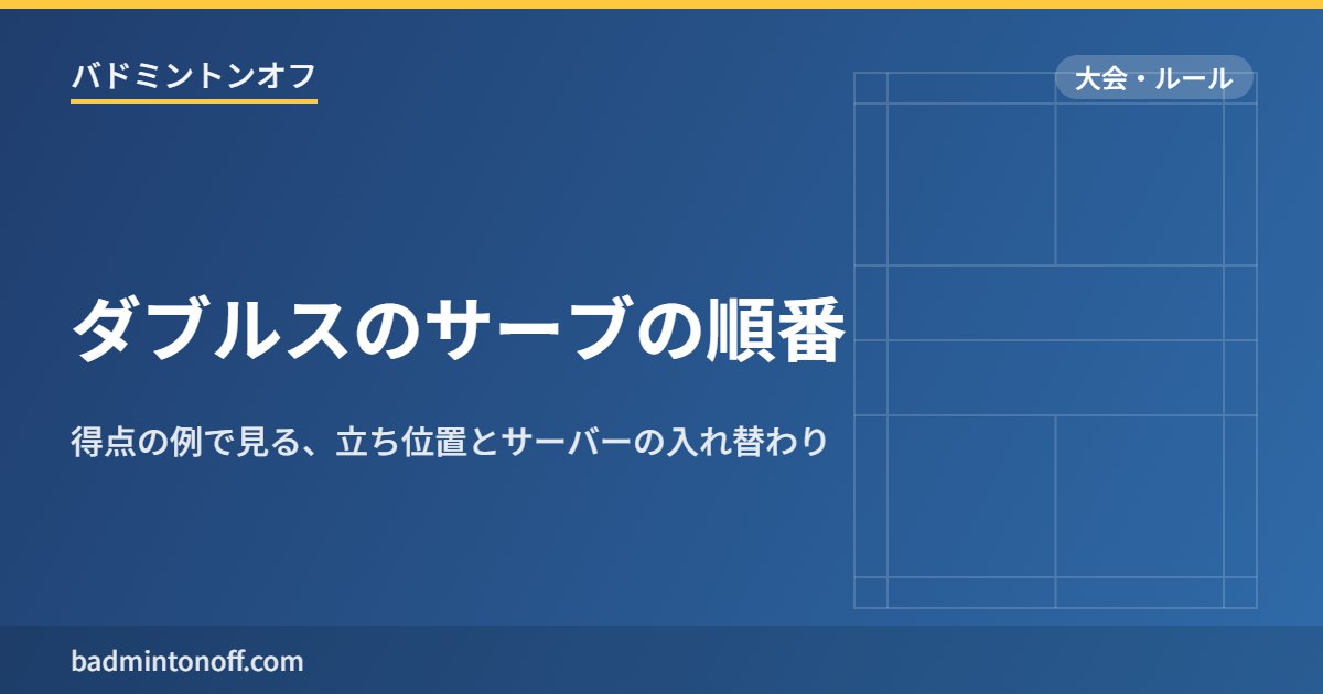 ダブルスのサーブの順番