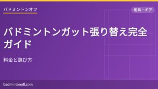 eyecatch 816 badminton gut choice